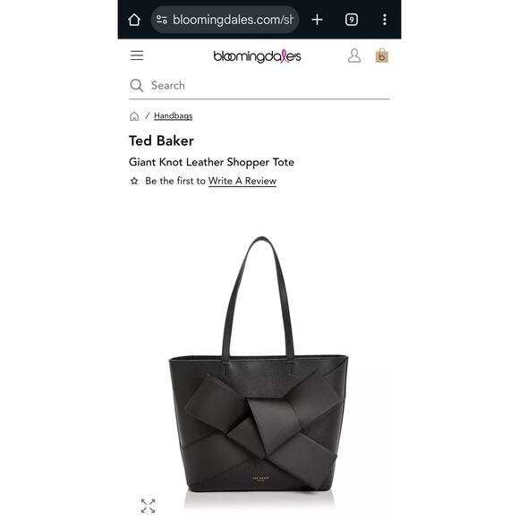 Ted Baker Giant Knot Leather Shopper Tote - Picture 7 of 7